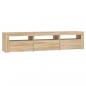 Preview: TV-Schrank mit LED-Leuchten Sonoma-Eiche 180x35x40 cm