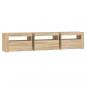 Preview: TV-Schrank mit LED-Leuchten Sonoma-Eiche 180x35x40 cm