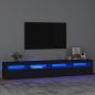 Preview: ARDEBO.de - TV-Schrank mit LED-Leuchten Schwarz 240x35x40 cm