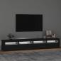 Preview: TV-Schrank mit LED-Leuchten Schwarz 240x35x40 cm