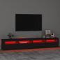 Preview: TV-Schrank mit LED-Leuchten Schwarz 240x35x40 cm