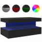 Preview: Couchtisch mit LED-Leuchten Schwarz 90x50x40 cm