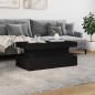 Preview: Couchtisch mit LED-Leuchten Schwarz 90x50x40 cm