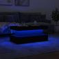 Preview: Couchtisch mit LED-Leuchten Schwarz 90x50x40 cm