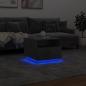 Preview: Couchtisch mit LED-Leuchten Betongrau 50x49x40 cm