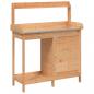 Preview: Pflanztisch mit Schrank Braun 110,5x45x124,5cm Massivholz Tanne