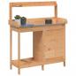 Preview: Pflanztisch mit Schrank Braun 110,5x45x124,5cm Massivholz Tanne