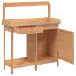 Preview: Pflanztisch mit Schrank Braun 110,5x45x124,5cm Massivholz Tanne