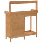 Preview: Pflanztisch mit Schrank Braun 110,5x45x124,5cm Massivholz Tanne