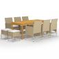 Preview: ARDEBO.de - 11-tlg. Garten-Essgruppe Beige