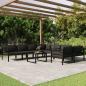 Preview: ARDEBO.de - 9-tlg. Garten-Lounge-Set mit Kissen Aluminium Anthrazit