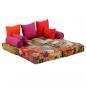 Preview: 2-Sitzer Modularer Pouf Patchwork Stoff 