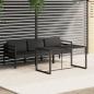 Preview: ARDEBO.de - 4-tlg. Garten-Lounge-Set mit Kissen Aluminium Anthrazit