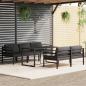 Preview: ARDEBO.de - 6-tlg. Garten-Lounge-Set mit Kissen Aluminium Anthrazit