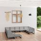 Preview: ARDEBO.de - 12-tlg. Garten-Lounge-Set Massivholz Kiefer