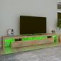 Preview: TV-Schrank mit LED-Leuchten Sonoma-Eiche 260x36,5x40 cm