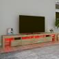 Preview: TV-Schrank mit LED-Leuchten Sonoma-Eiche 260x36,5x40 cm