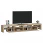 Preview: TV-Schrank mit LED-Leuchten Sonoma-Eiche 260x36,5x40 cm