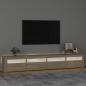 Preview: TV-Schrank mit LED-Leuchten Sonoma-Eiche 240x35x40 cm