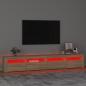 Preview: TV-Schrank mit LED-Leuchten Sonoma-Eiche 240x35x40 cm