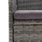 Preview: 9-tlg. Garten-Essgruppe mit Kissen Poly Rattan Grau 