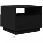 Preview: Couchtisch mit LED-Leuchten Schwarz 50x49x40 cm