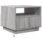 Preview: Couchtisch mit LED-Leuchten Grau Sonoma 50x49x40 cm