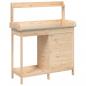 Preview: Pflanztisch mit Schrank 110,5x45x124,5 cm Massivholz Tanne