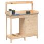 Preview: Pflanztisch mit Schrank 110,5x45x124,5 cm Massivholz Tanne