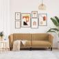 Preview: 3-Sitzer Sofa Braun Kunstleder Wildleder-Optik