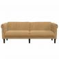 Preview: 3-Sitzer Sofa Braun Kunstleder Wildleder-Optik