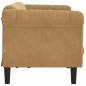 Preview: 3-Sitzer Sofa Braun Kunstleder Wildleder-Optik