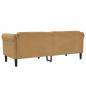 Preview: 3-Sitzer Sofa Braun Kunstleder Wildleder-Optik