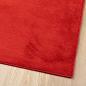 Preview: Teppich OVIEDO Kurzflor Rot 120x120 cm