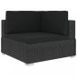 Preview: 6-tlg. Garten-Lounge-Set mit Kissen Poly Rattan Schwarz