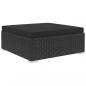 Preview: 6-tlg. Garten-Lounge-Set mit Kissen Poly Rattan Schwarz