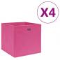 Preview: ARDEBO.de - Aufbewahrungsboxen 4 Stk. Vliesstoff 28x28x28 cm Rosa