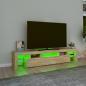 Preview: TV-Schrank mit LED-Leuchten Sonoma-Eiche 200x36,5x40 cm