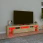 Preview: TV-Schrank mit LED-Leuchten Sonoma-Eiche 200x36,5x40 cm