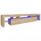 Preview: TV-Schrank mit LED-Leuchten Sonoma-Eiche 215x36,5x40 cm