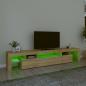 Preview: TV-Schrank mit LED-Leuchten Sonoma-Eiche 215x36,5x40 cm