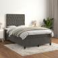 Preview: Boxspringbett mit Matratze Dunkelgrau 120x190 cm Samt