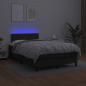 Preview: Boxspringbett mit Matratze & LED Schwarz 120x190 cm Kunstleder