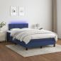 Preview: Boxspringbett mit Matratze & LED Blau 120x190 cm Stoff