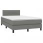 Preview: Boxspringbett mit Matratze & LED Dunkelgrau 120x190 cm Stoff