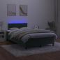 Preview: Boxspringbett mit Matratze & LED Dunkelgrün 120x190 cm Samt