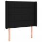 Preview: LED Kopfteil Schwarz 83x16x118/128 cm Stoff