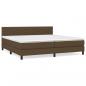 Preview: Boxspringbett mit Matratze Dunkelbraun 200x200 cm Stoff