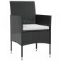 Preview: 8-tlg. Garten-Lounge-Set mit Auflagen Poly Rattan Schwarz