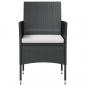 Preview: 8-tlg. Garten-Lounge-Set mit Auflagen Poly Rattan Schwarz